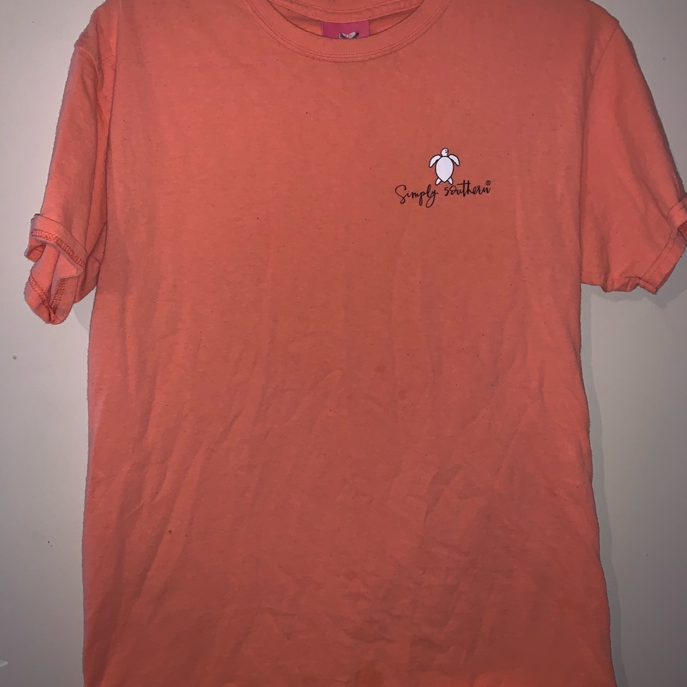 Orange beachy simply southern short sleeved tee